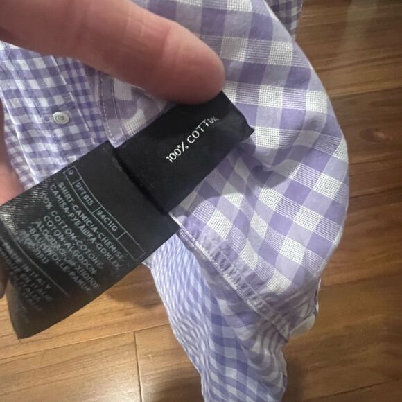 Tom Ford Purple Checkered Men's Shirt size 44 17 1/2 - Picture 6 of 6